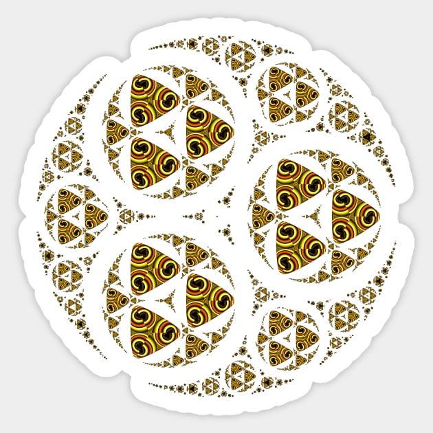 Apollonian Gasket Mandelbrot 003 Sticker by rupertrussell